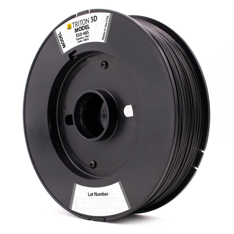 Triton 3D Stratasys Compatible ESD ABS 92in3 Black 3D Printer Filament