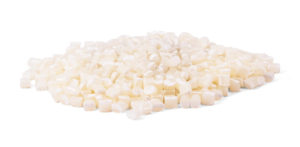 Second bag of natural plastic pellets for 3D printing