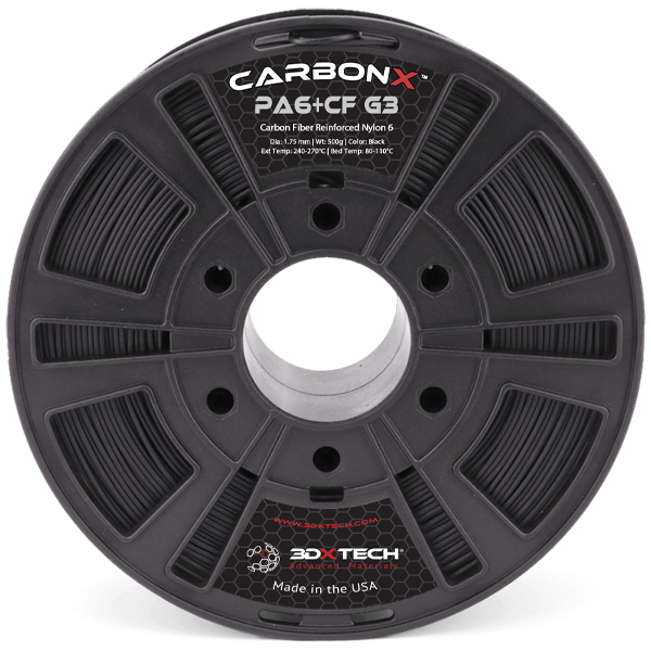 Sample of CarbonX PA6CF G3 (Carbon Fiber Reinforced Nylon) filament